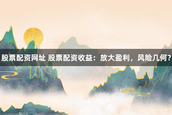 股票配资网址 股票配资收益：放大盈利，风险几何？