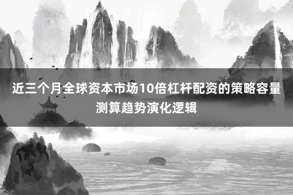近三个月全球资本市场10倍杠杆配资的策略容量测算趋势演化逻辑