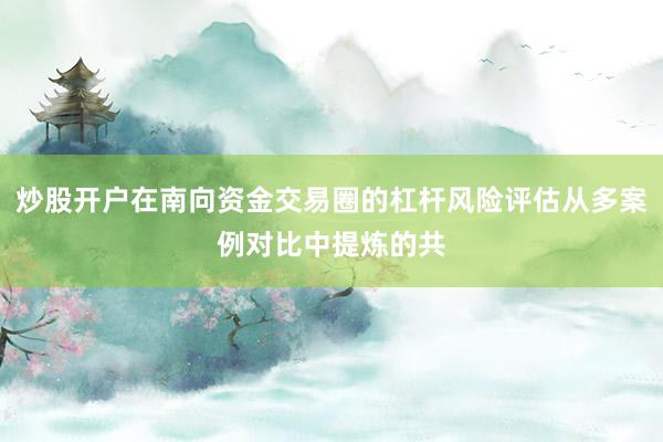 炒股开户在南向资金交易圈的杠杆风险评估从多案例对比中提炼的共