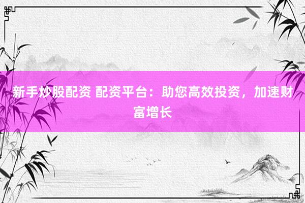 新手炒股配资 配资平台：助您高效投资，加速财富增长