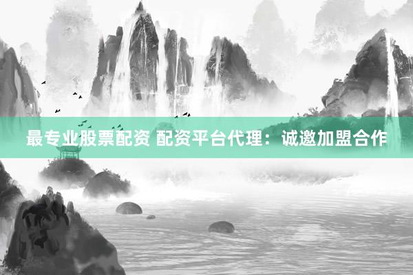最专业股票配资 配资平台代理：诚邀加盟合作