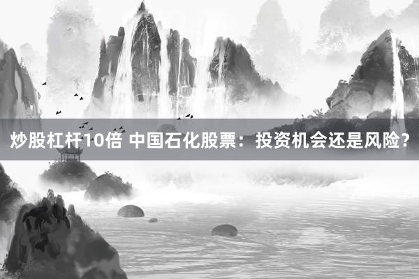 炒股杠杆10倍 中国石化股票:投资机会还是风险?